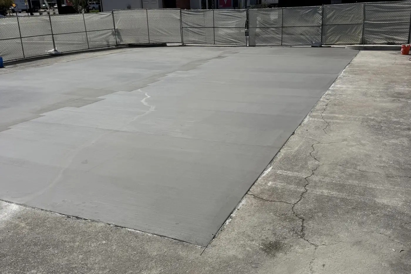 Completed commercial concrete pad poured by NexGen